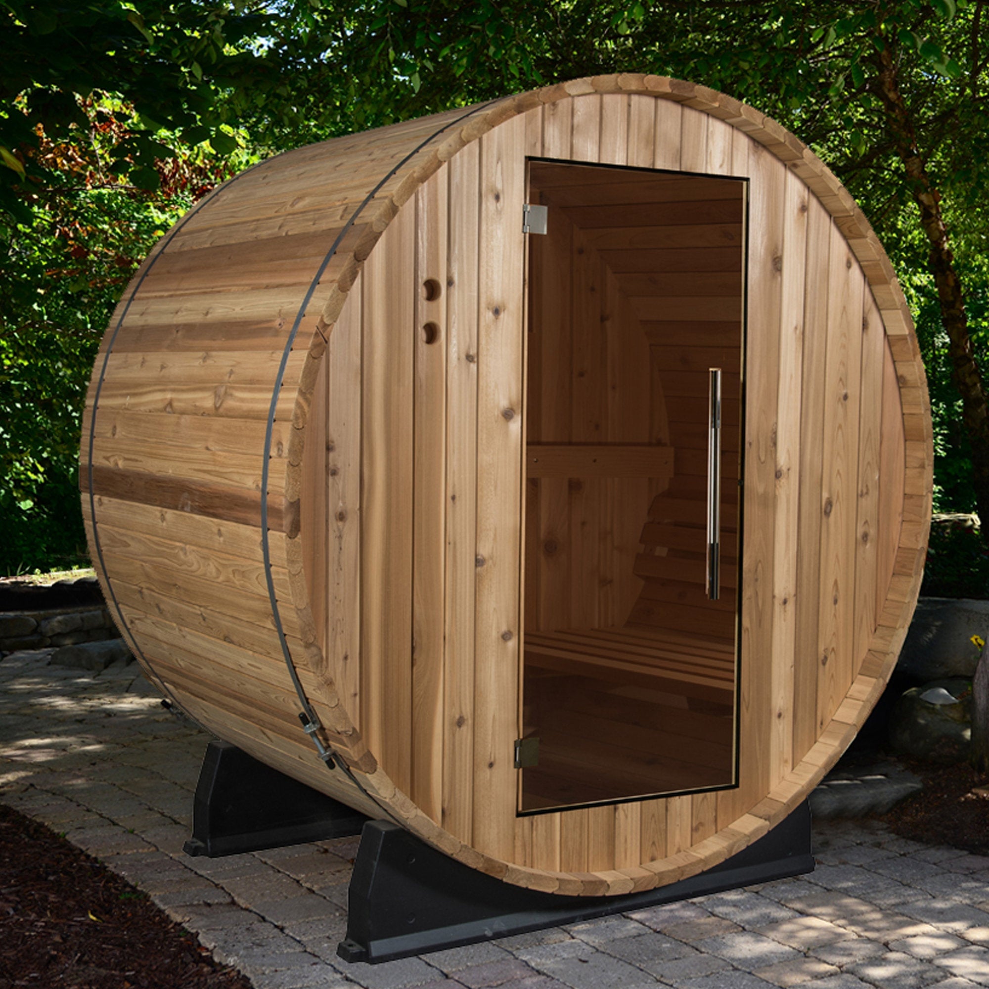 Traditional Barrel Sauna in Cedar - From Where - 