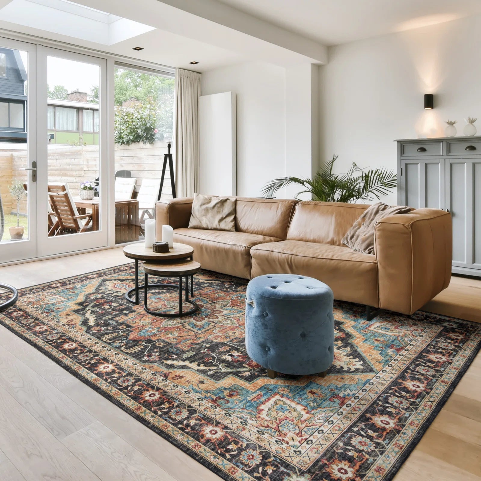Traditional Medallion Print Area Rug - From Where - 