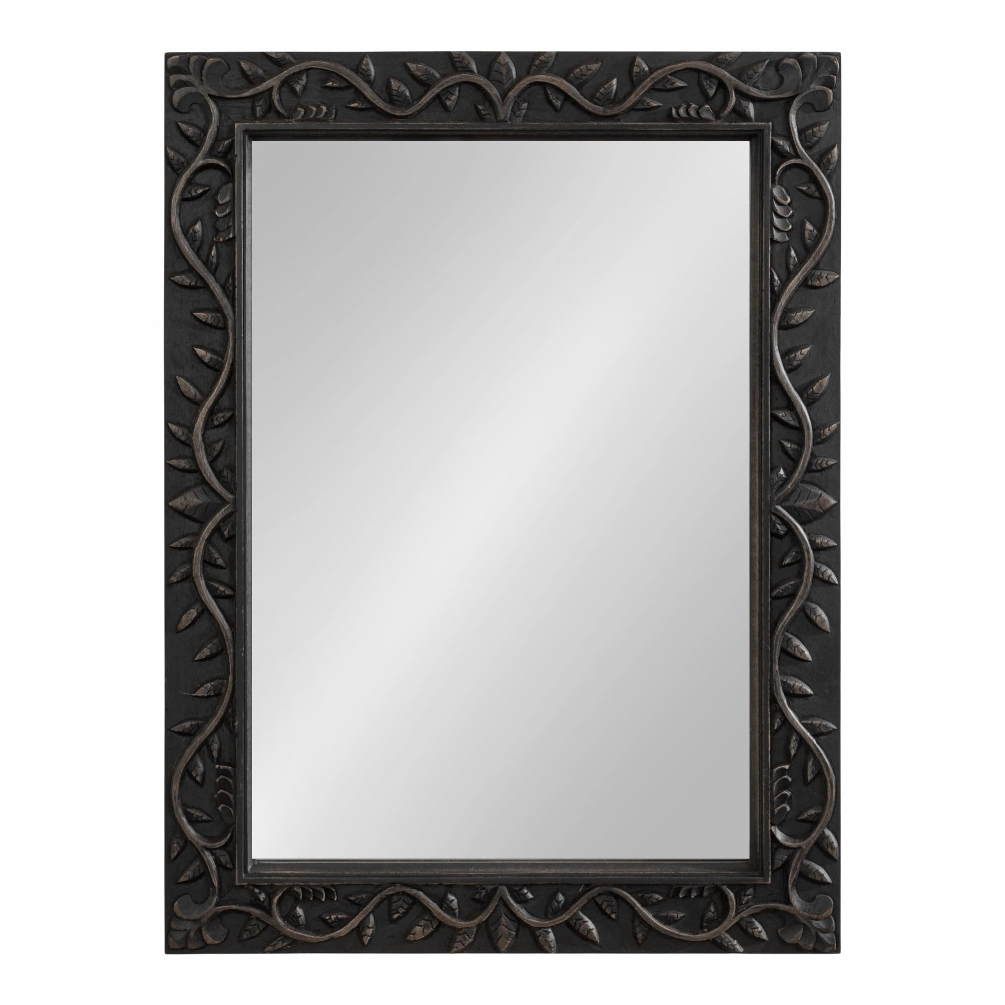 Traditional Rectangle Carved Wood Mirror - From Where - 