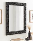 Traditional Rectangle Carved Wood Mirror - From Where - 