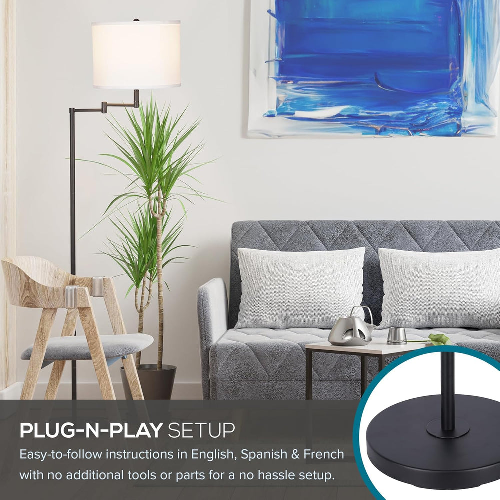 Traditional Swing Arm Floor Lamp - From Where - 