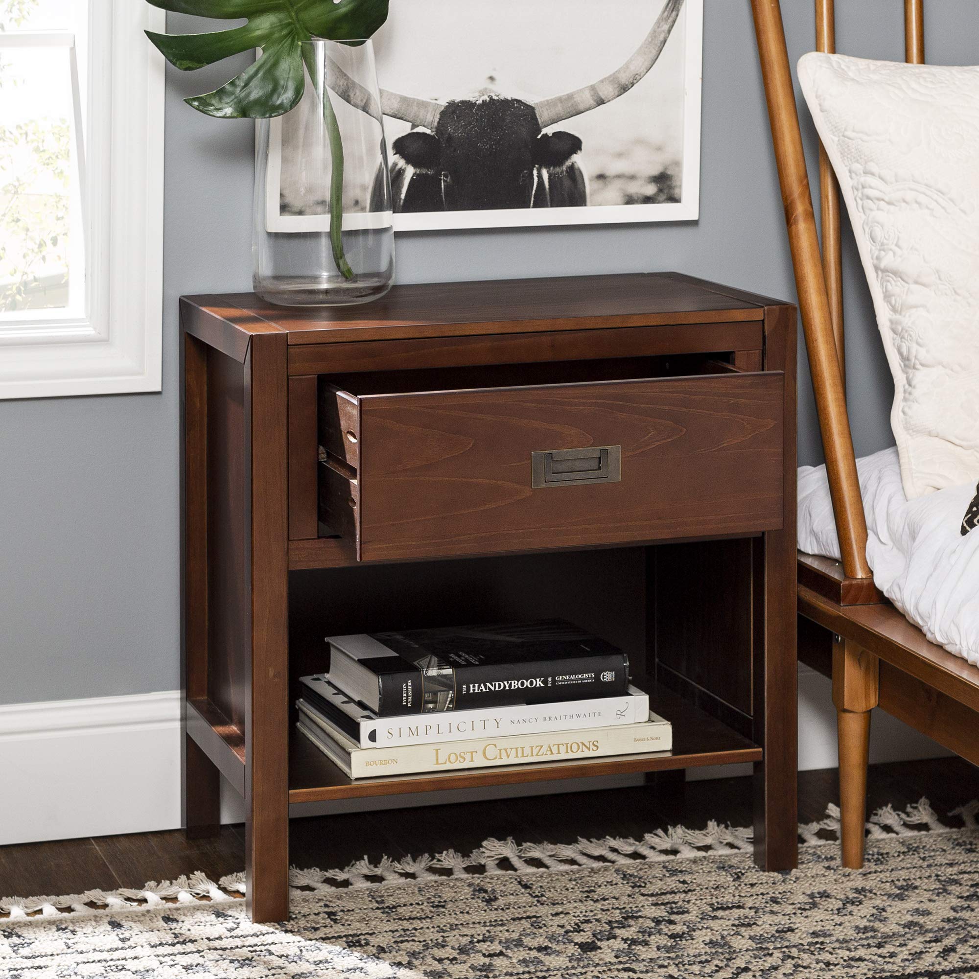 Traditional Wood Side Table - From Where - 