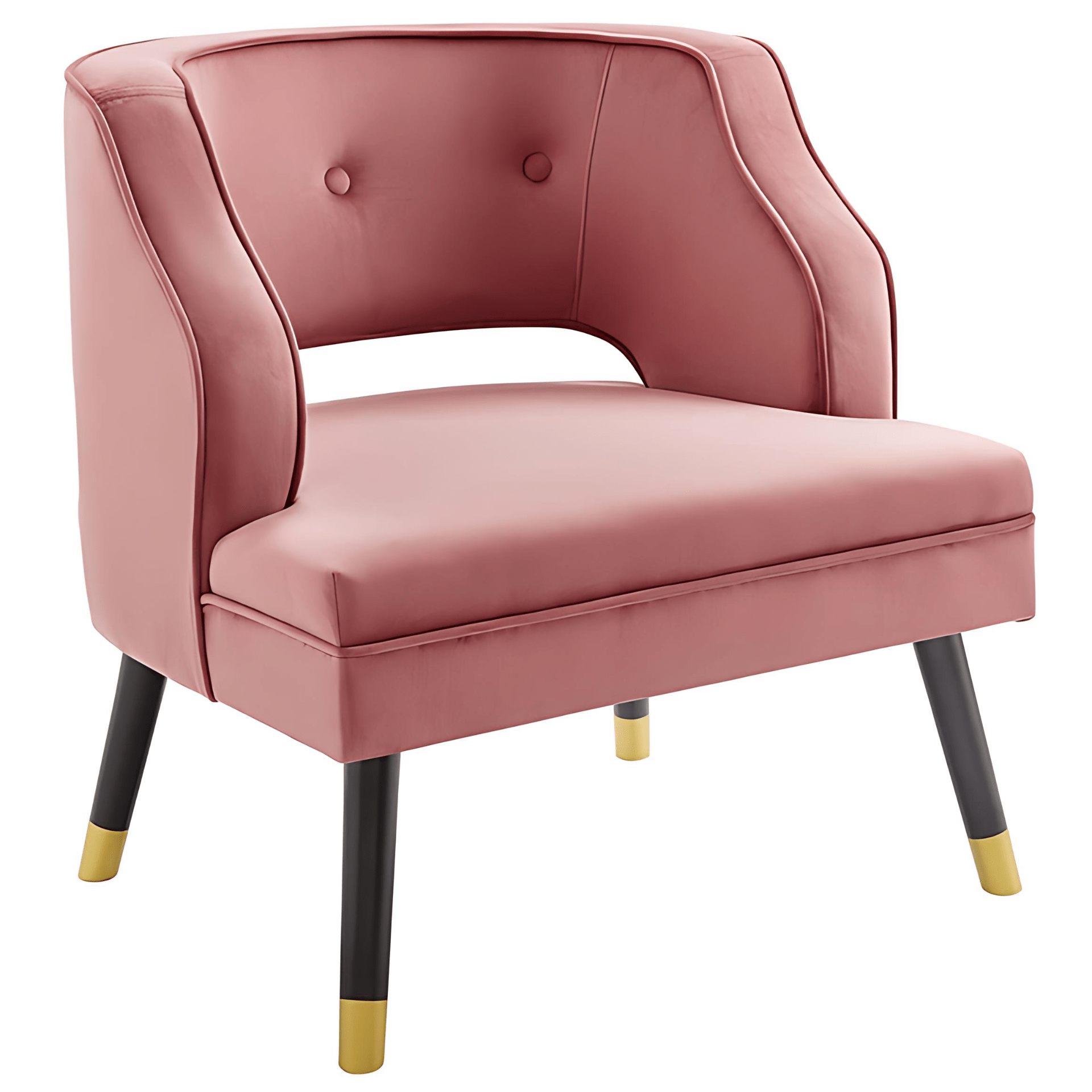 Traipse Button Velvet Armchair - From Where - 
