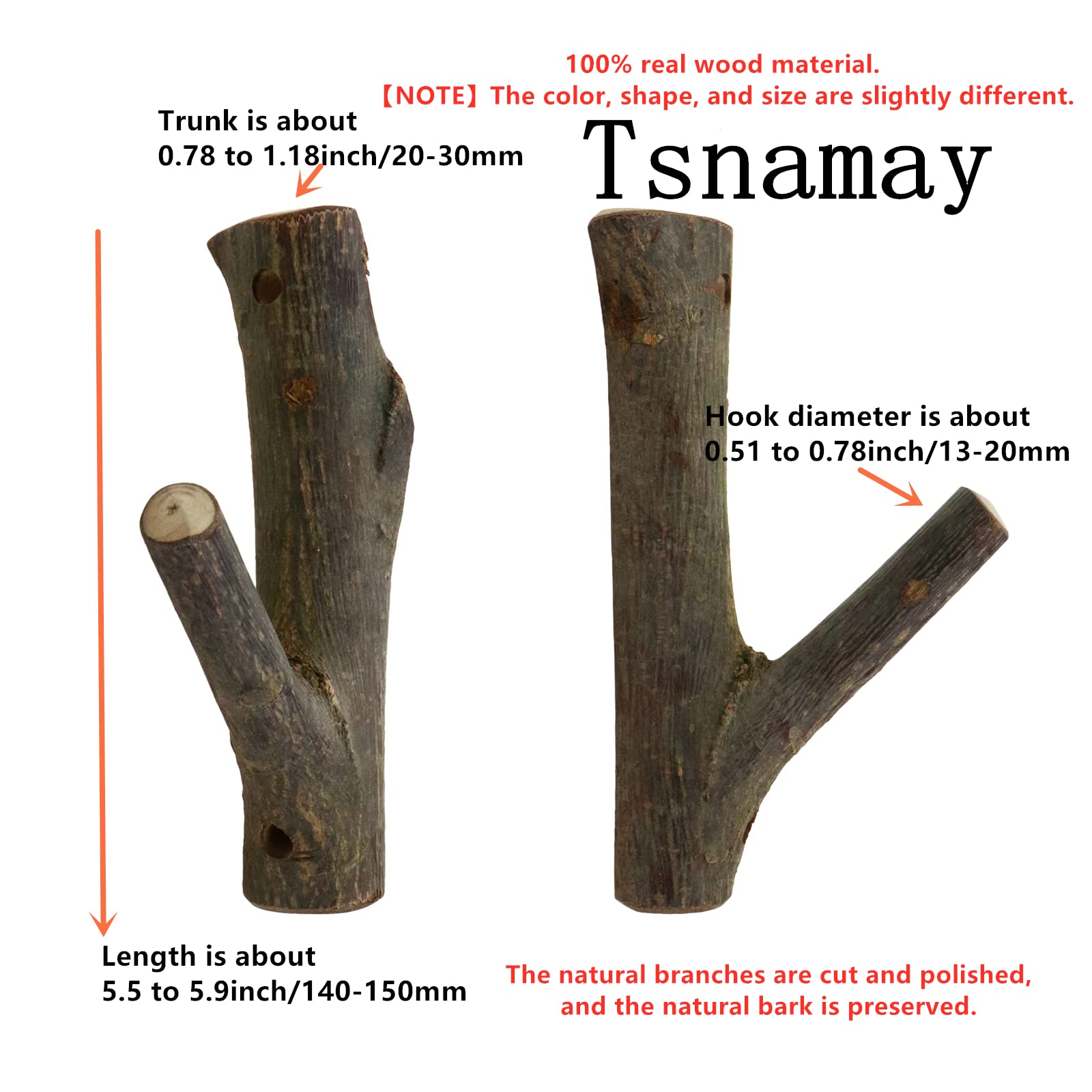 Tree Branch Wall Hook (Set of 8) - From Where - 