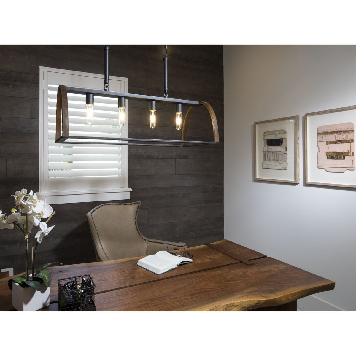 Trestle 4 - Light Iron Chandelier - From Where - 