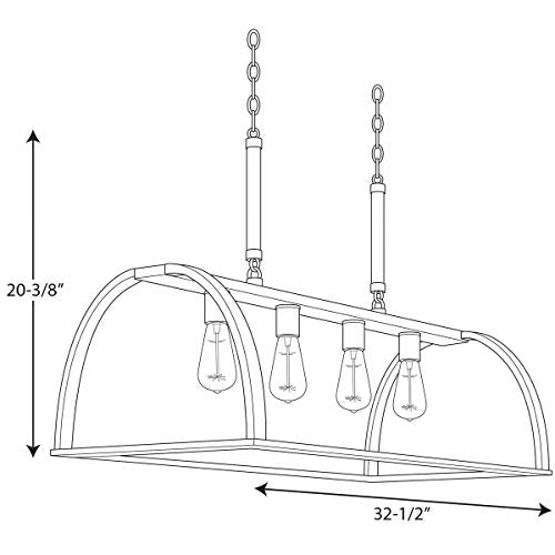 Trestle 4 - Light Iron Chandelier - From Where - 