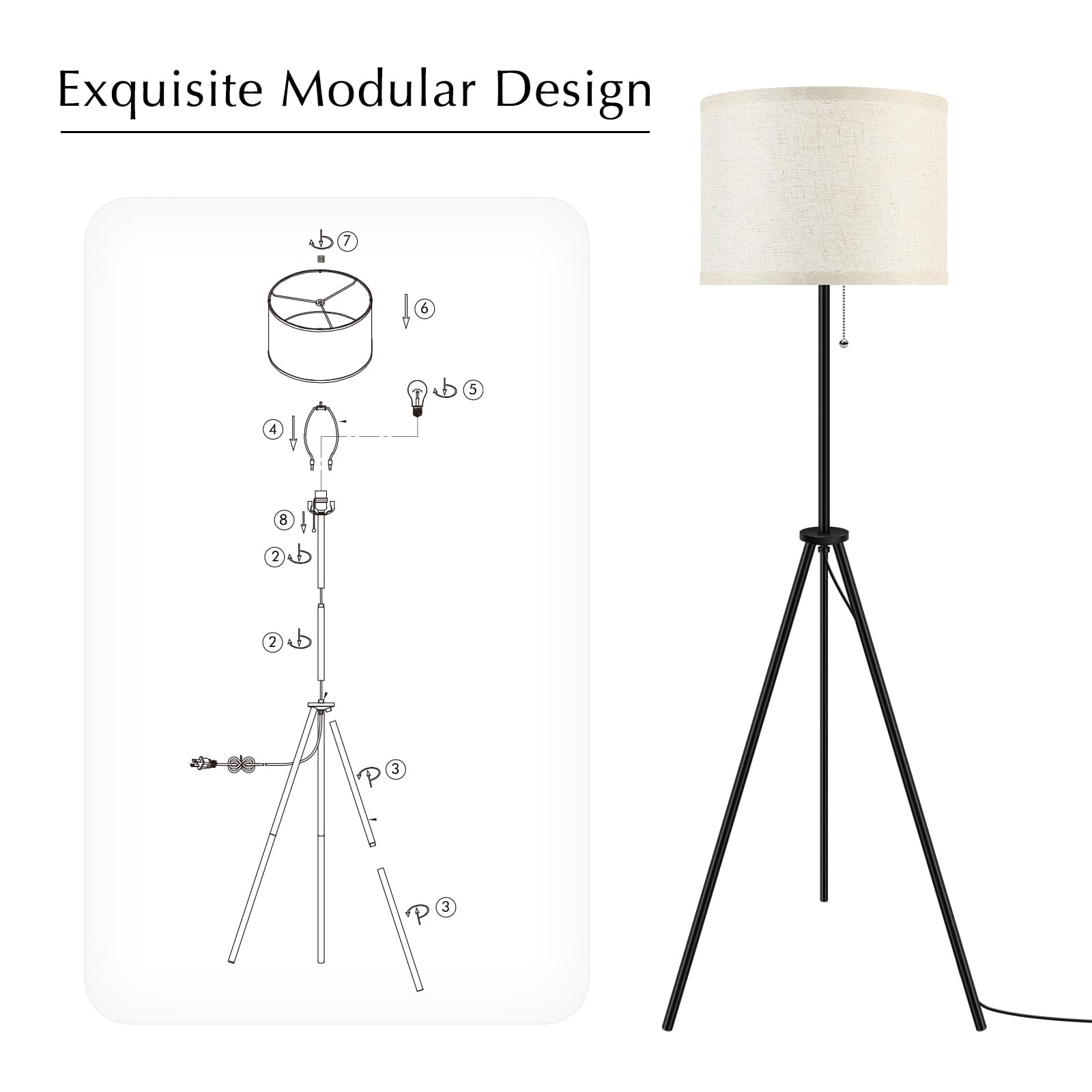 Tripod Floor Lamp Shade - From Where - 