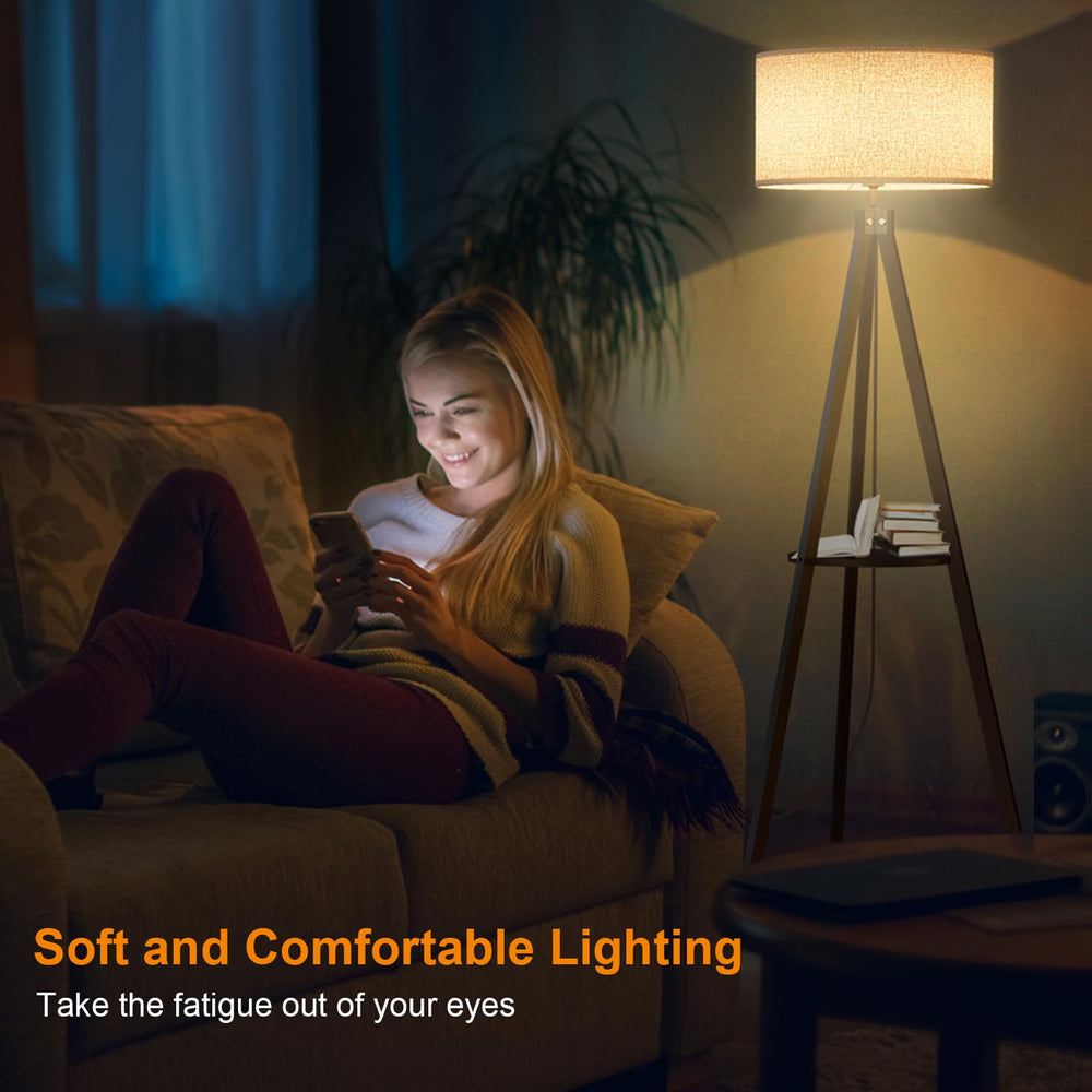 Tripod Floor Lamp with Shelf - From Where - 