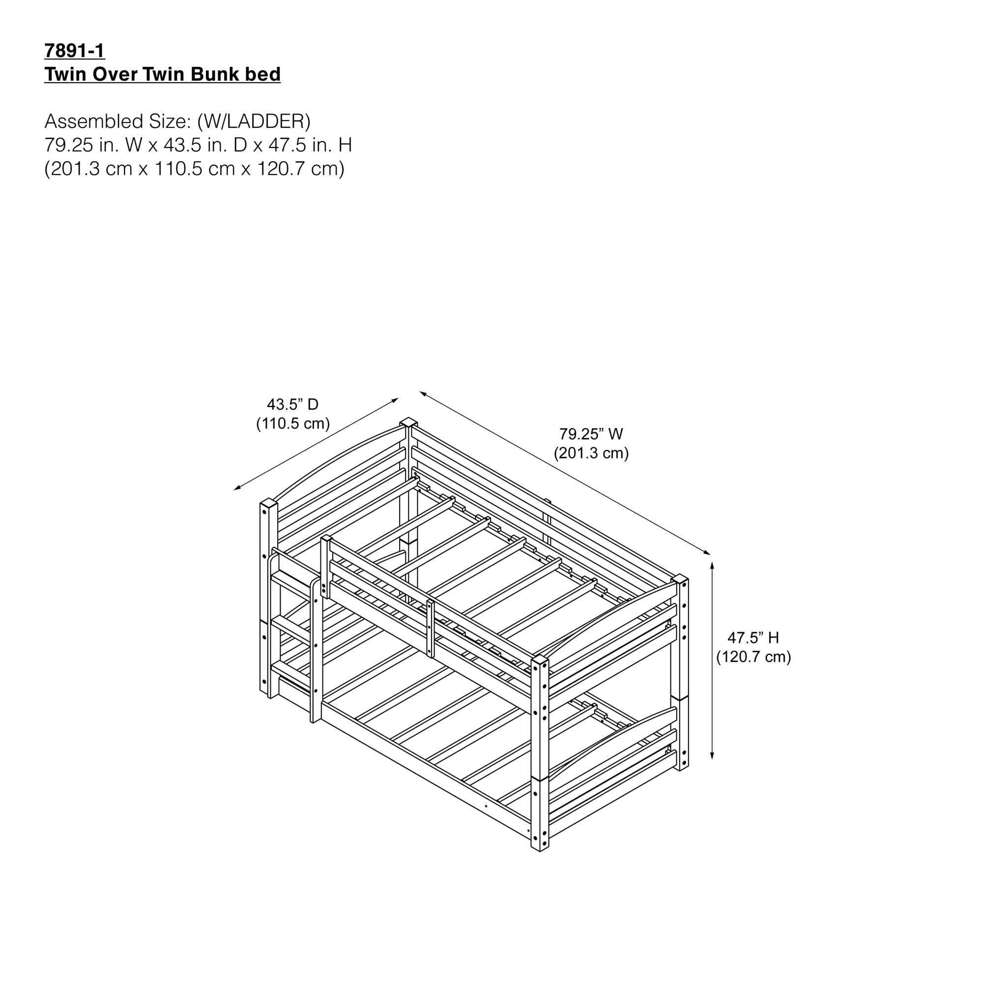 Tristan Twin - over - Twin Convertible Bunk Bed - From Where - 