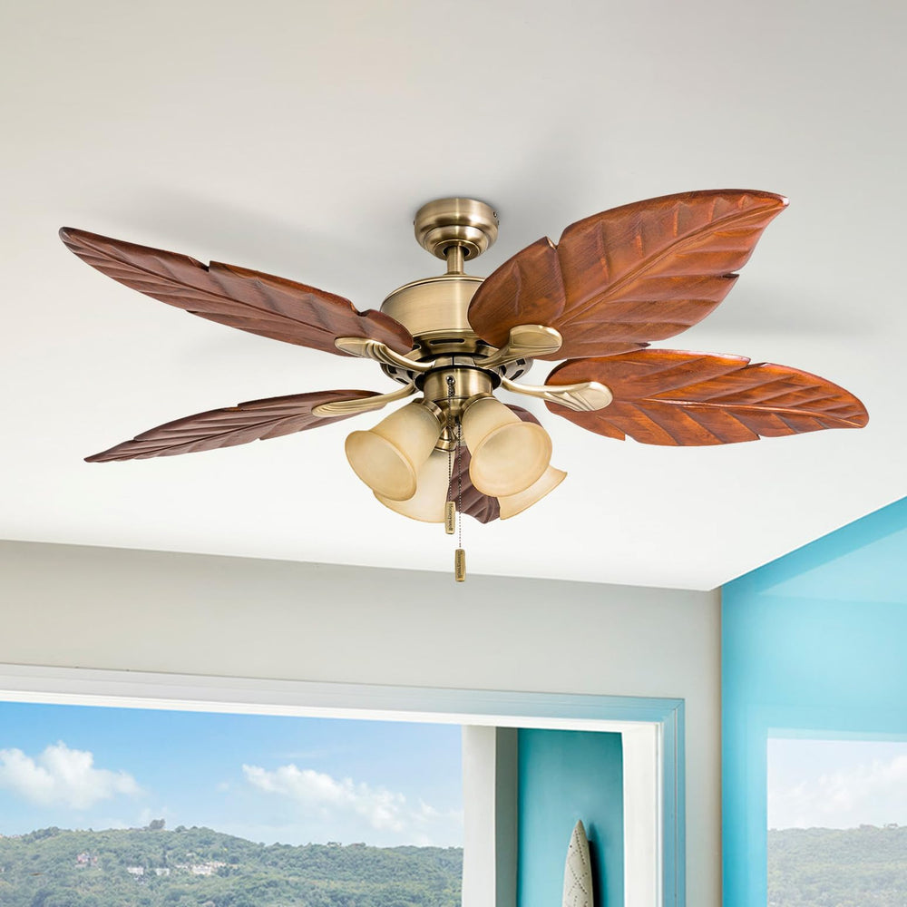 Tropical LED Ceiling Fan with Light - From Where - 