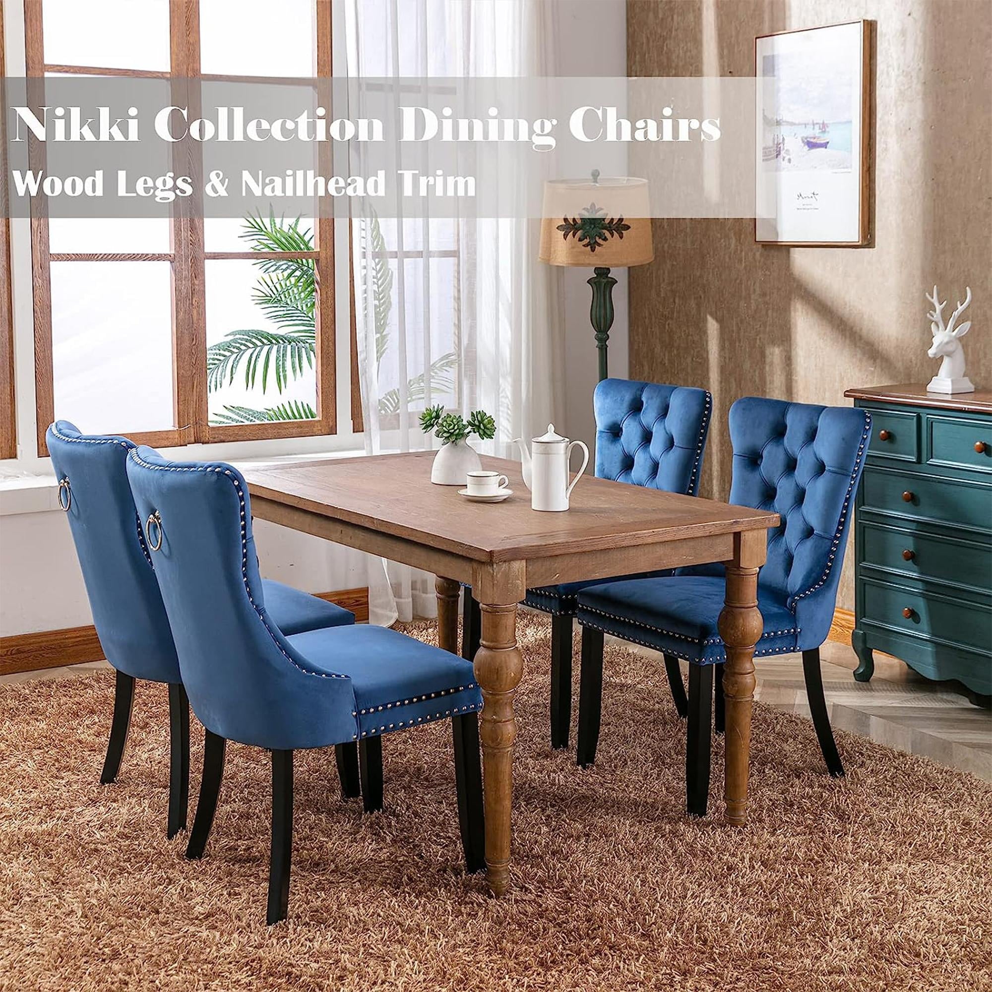 Tufted Dining Chair with Nailhead Trim (Set of 2) - From Where - 