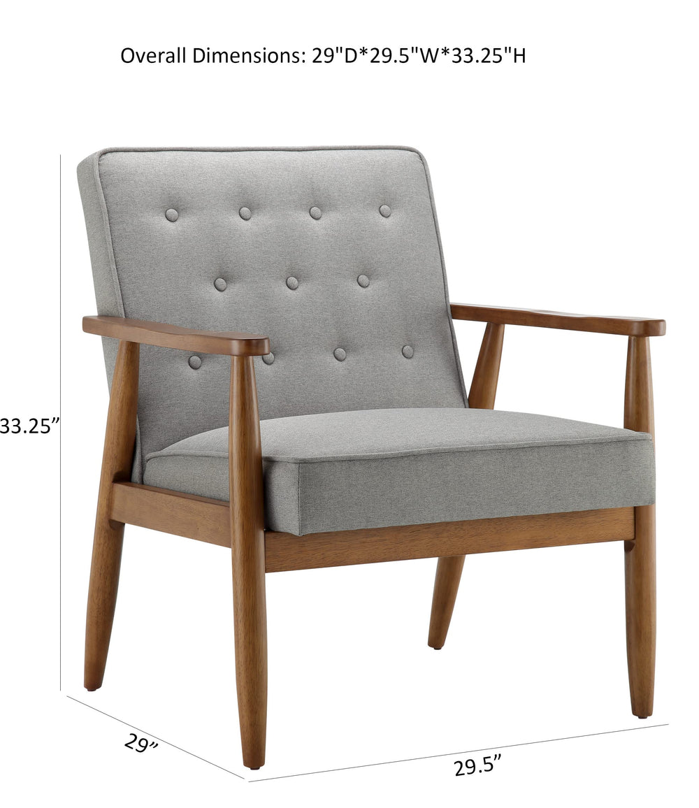 Tufted Fabric Accent Chair - From Where - 