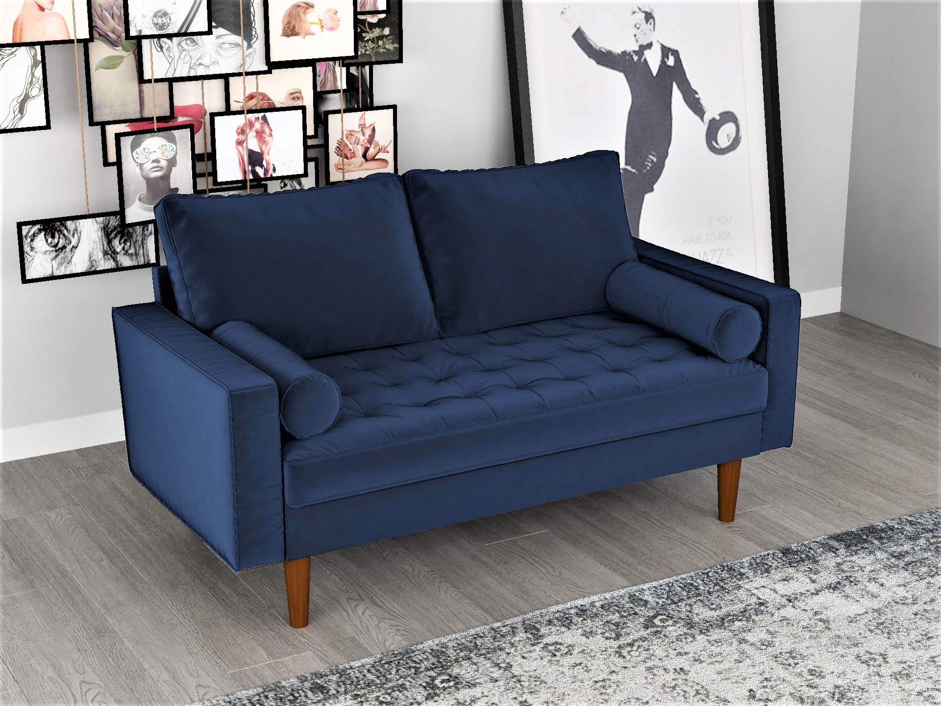 Tufted Velvet Loveseat Sofa - From Where - 