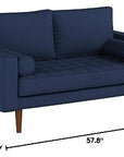 Tufted Velvet Loveseat Sofa - From Where - 