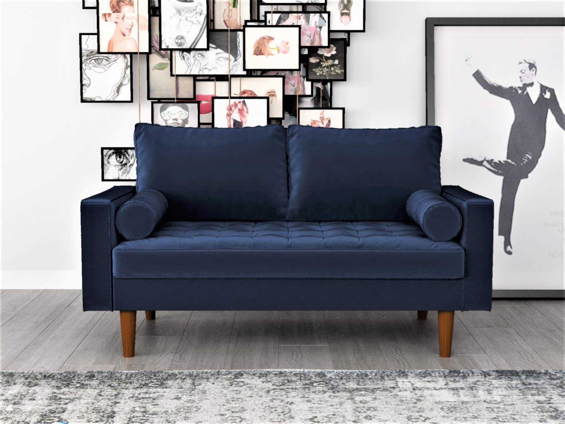 Tufted Velvet Loveseat Sofa - From Where - 