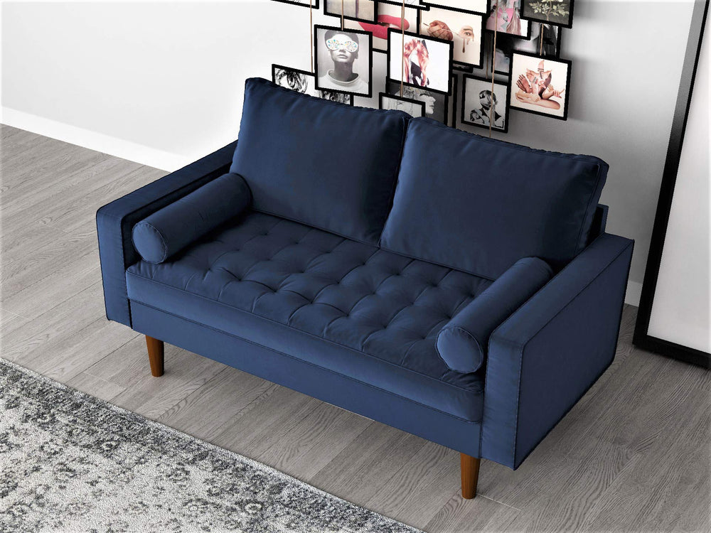 Tufted Velvet Loveseat Sofa - From Where - 