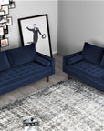 Tufted Velvet Loveseat Sofa - From Where - 
