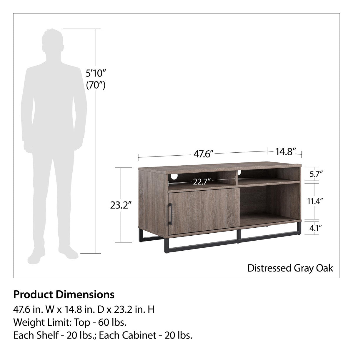 TV Stand For Tvs Up To 54" - From Where - 