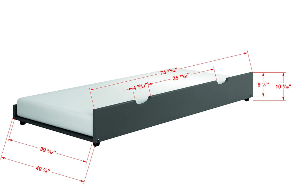 Twin Over Full Bunkbed with Trundle - From Where - 