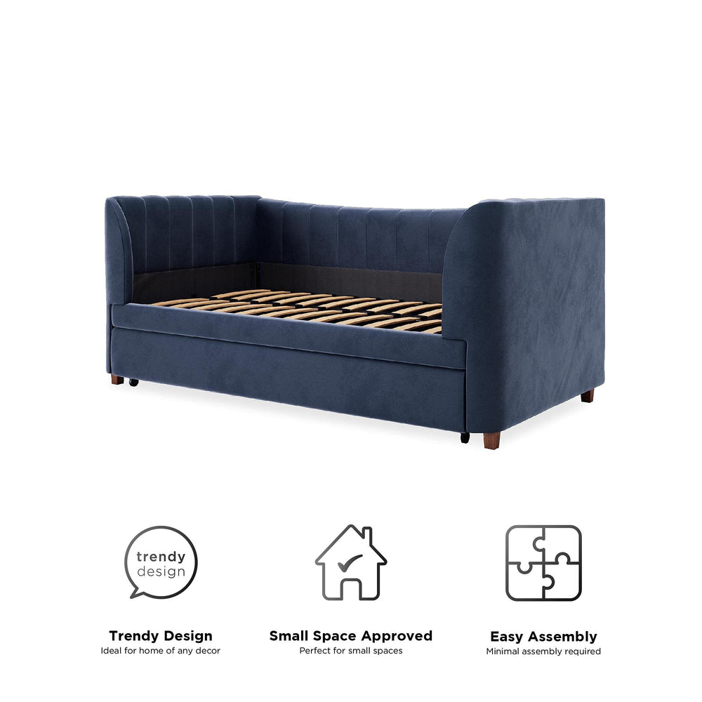 Twin Upholstered Daybed with Trundle - From Where - 