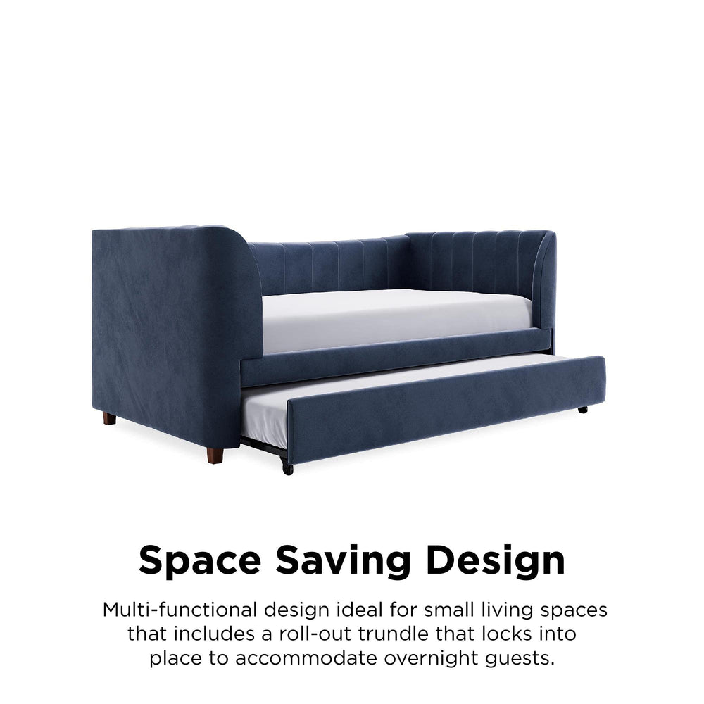 Twin Upholstered Daybed with Trundle - From Where - 