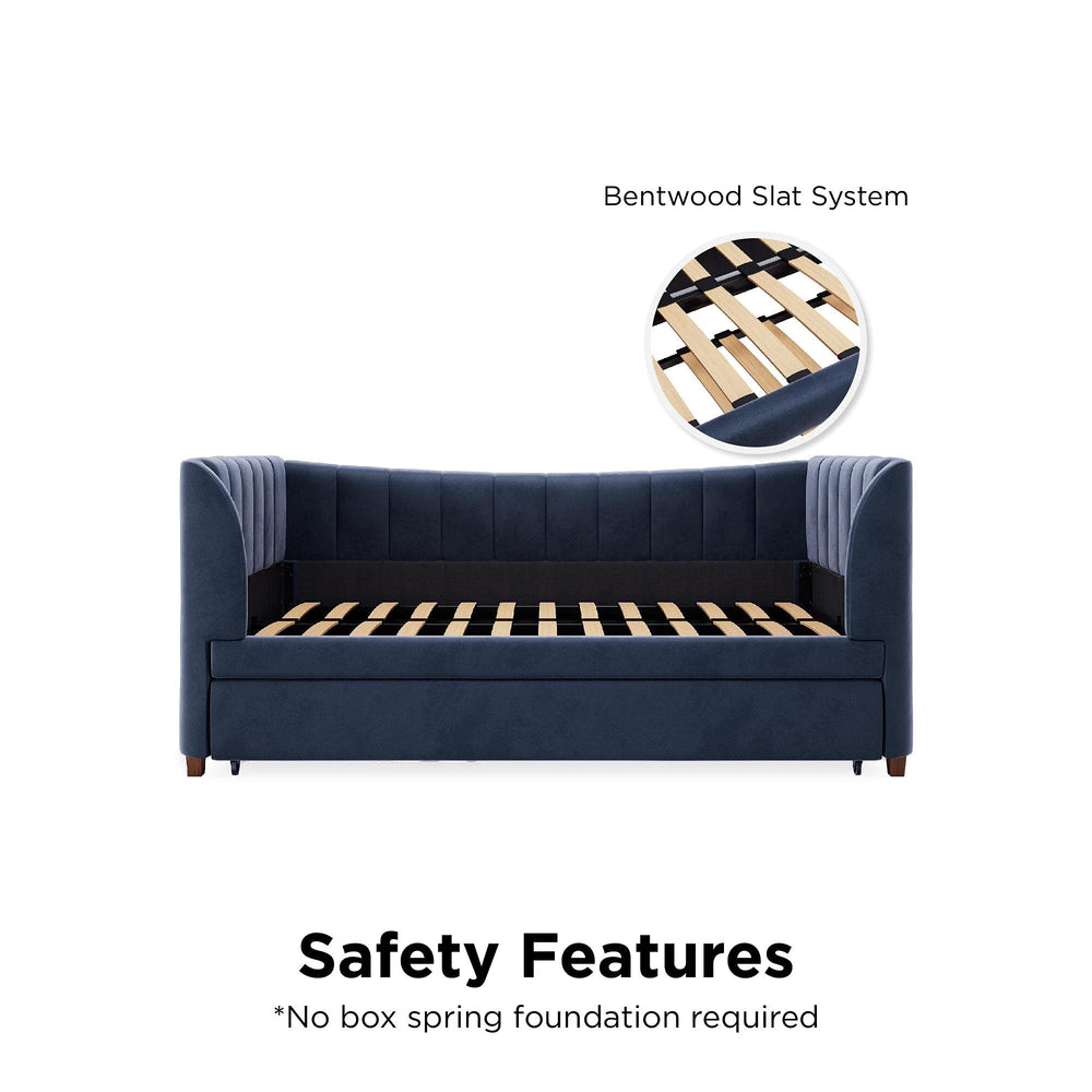 Twin Upholstered Daybed with Trundle - From Where - 