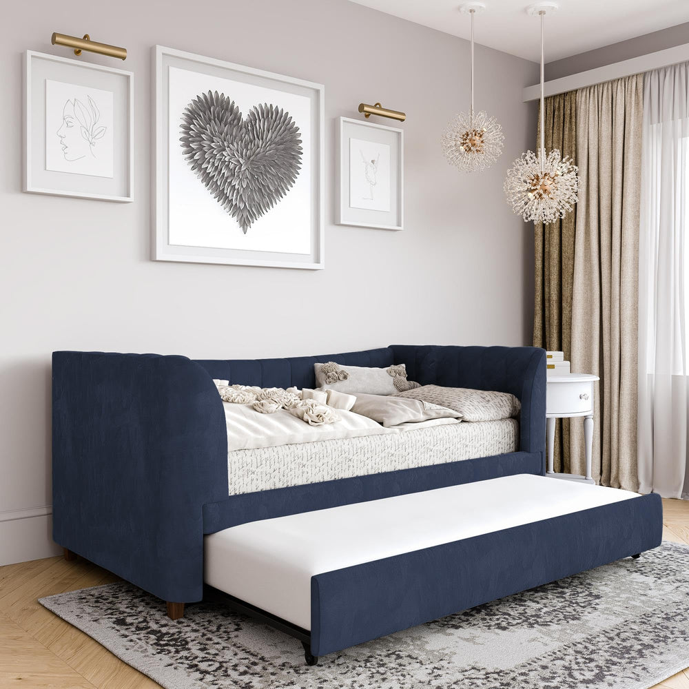 Twin Upholstered Daybed with Trundle - From Where - 