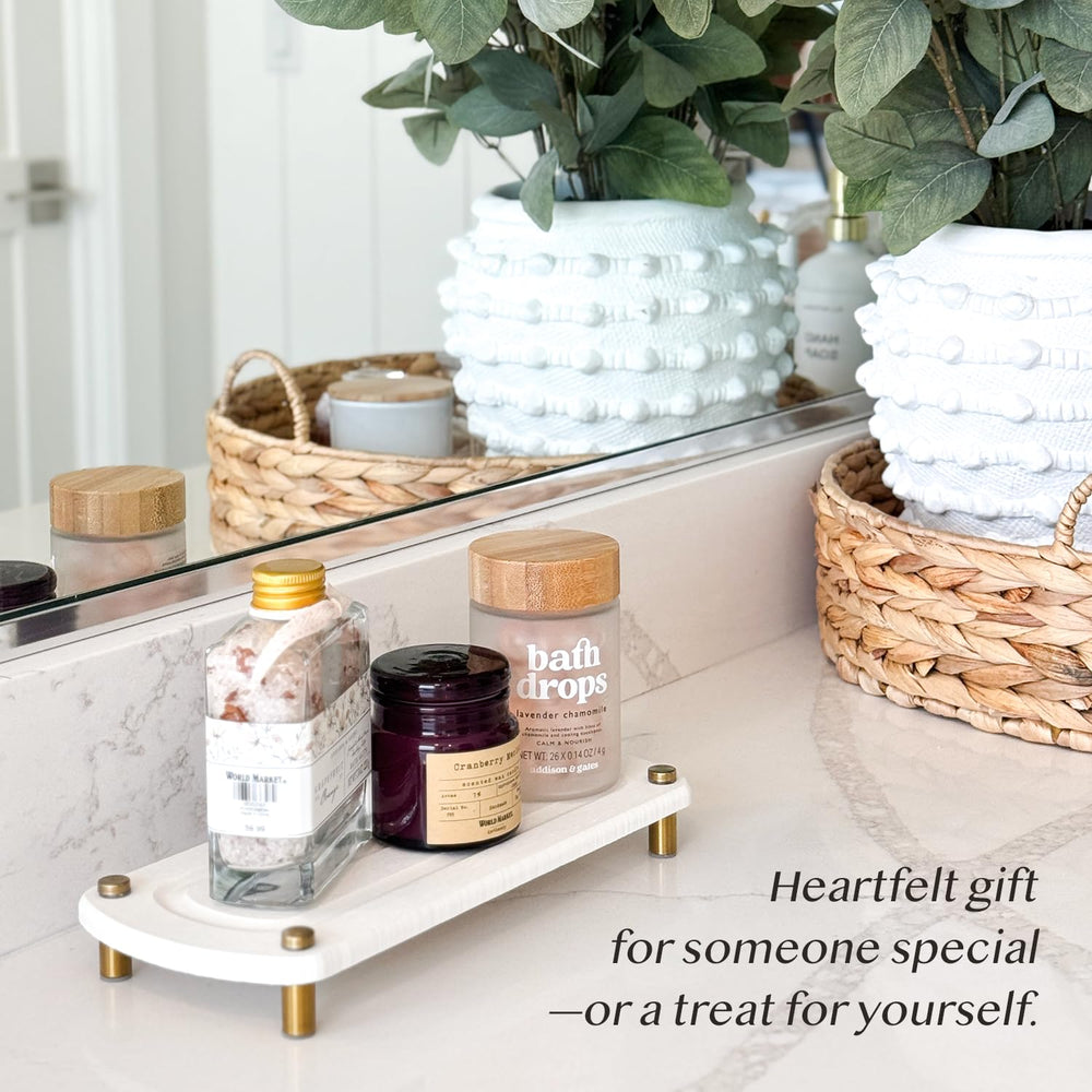 TWINKLE MOMENT 2PCS Instant Dry Sink Caddy Organizer, Fast Drying Sponge and Soap Dispenser Holder for Kitchen and Bathroom Countertop, Stainless Steel Feet, and Non Slip Bottom Pure White - From Where - 