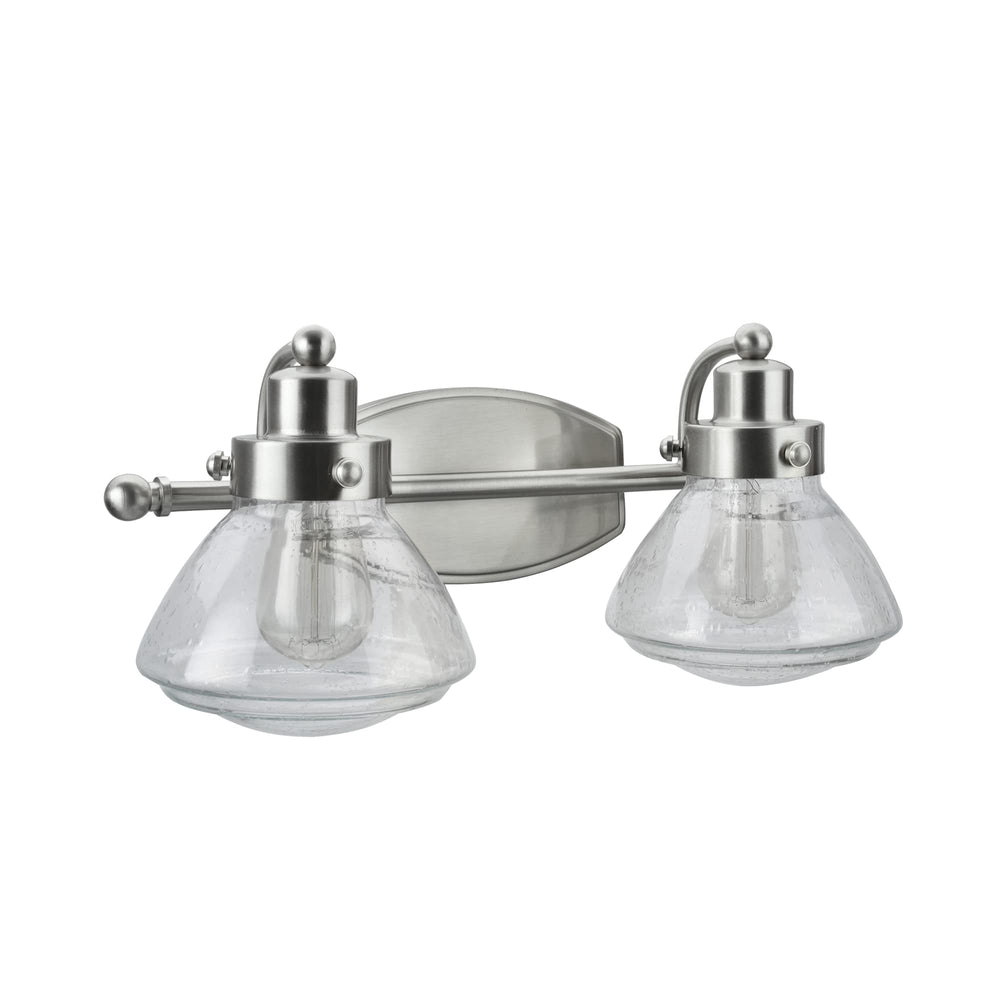 Two - Light Metal Bathroom Vanity Wall Light Fixture - From Where - 