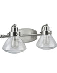 Two - Light Metal Bathroom Vanity Wall Light Fixture - From Where - 