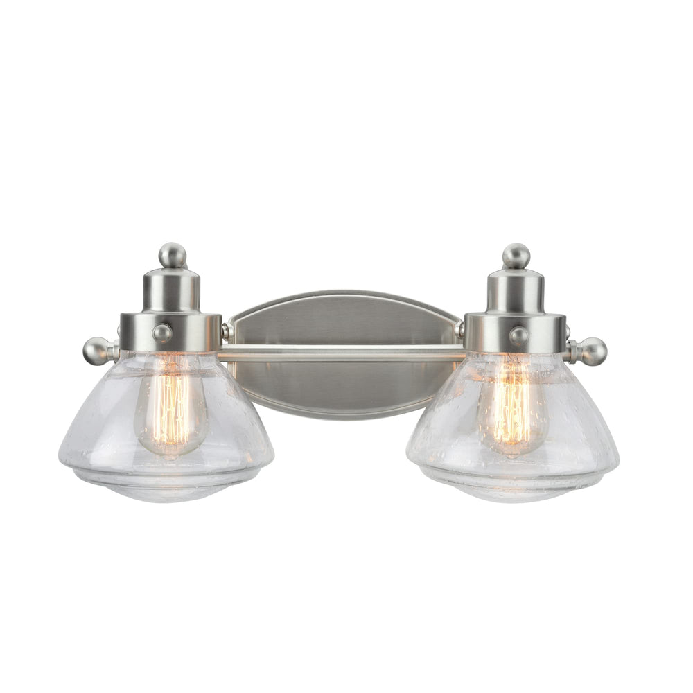 Two - Light Metal Bathroom Vanity Wall Light Fixture - From Where - 
