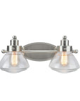 Two - Light Metal Bathroom Vanity Wall Light Fixture - From Where - 