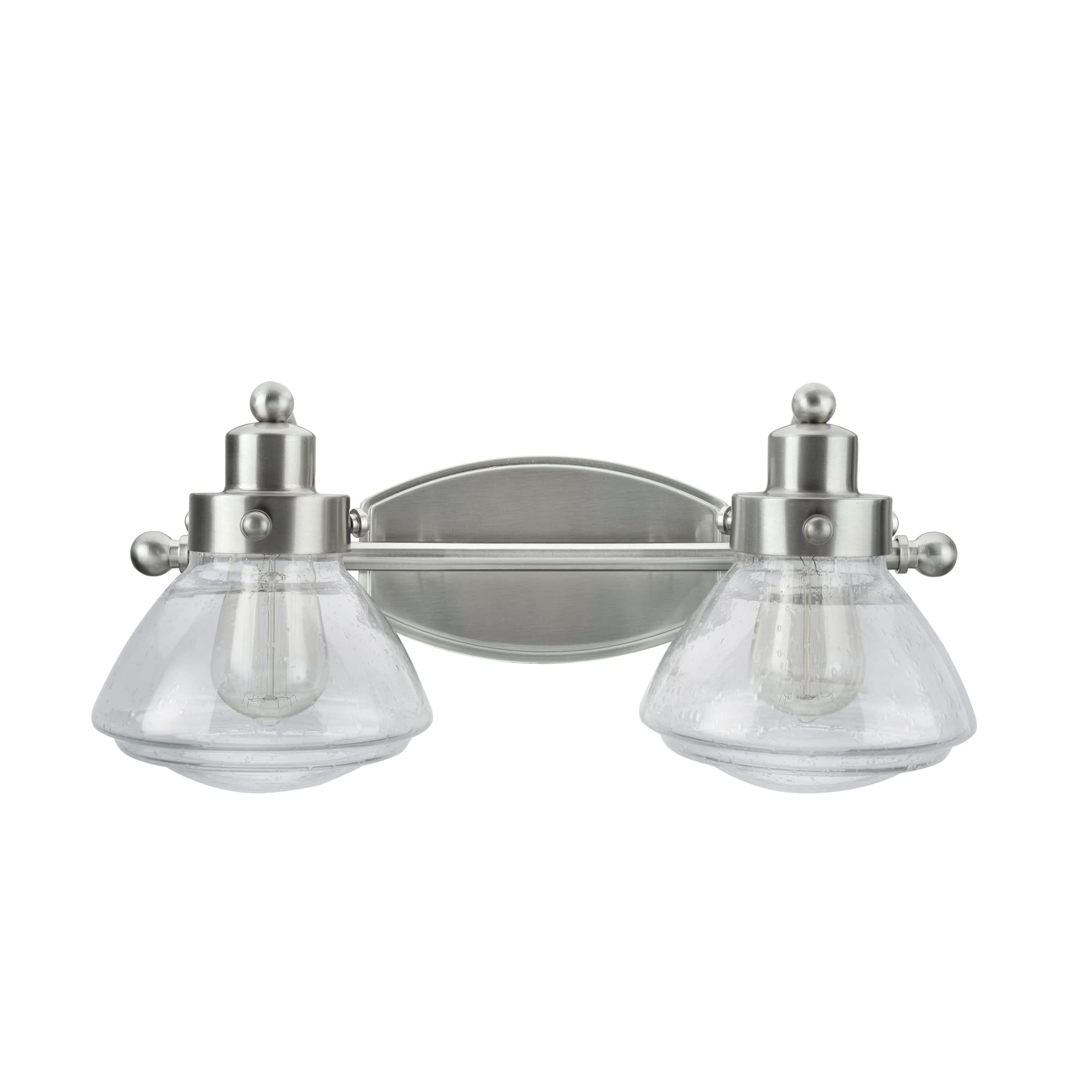 Two - Light Metal Bathroom Vanity Wall Light Fixture - From Where - 