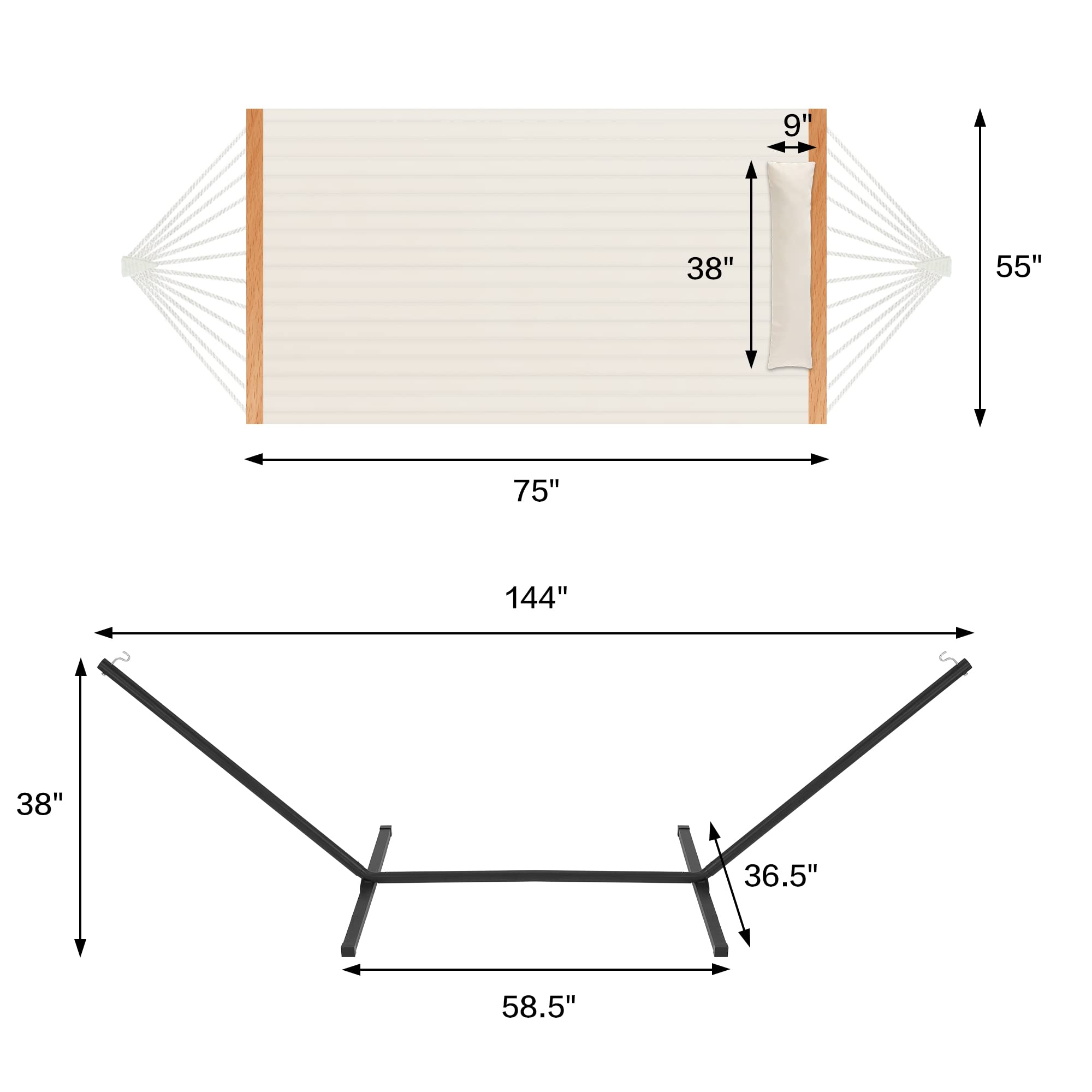 Two Person Hammock with Stand - From Where - 