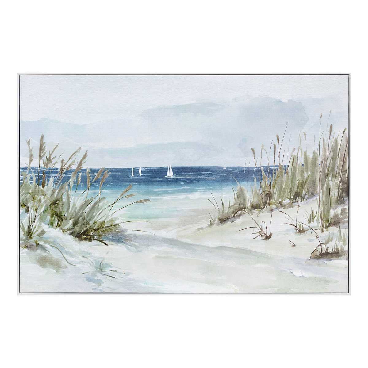 Ty Pennington Framed Coastal Canvas - From Where - 