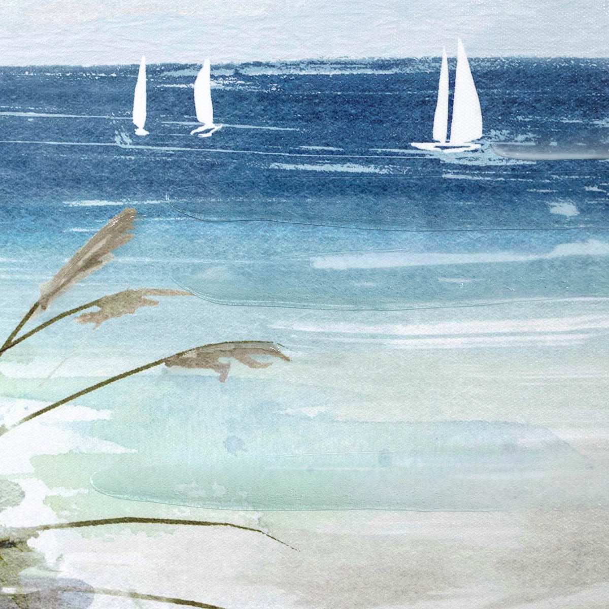 Ty Pennington Framed Coastal Canvas - From Where - 