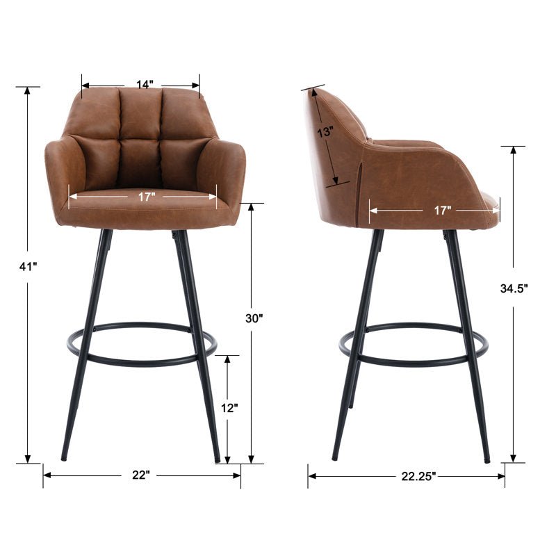 Upholstered 30'' Bar Stool Set of 2 - From Where - 