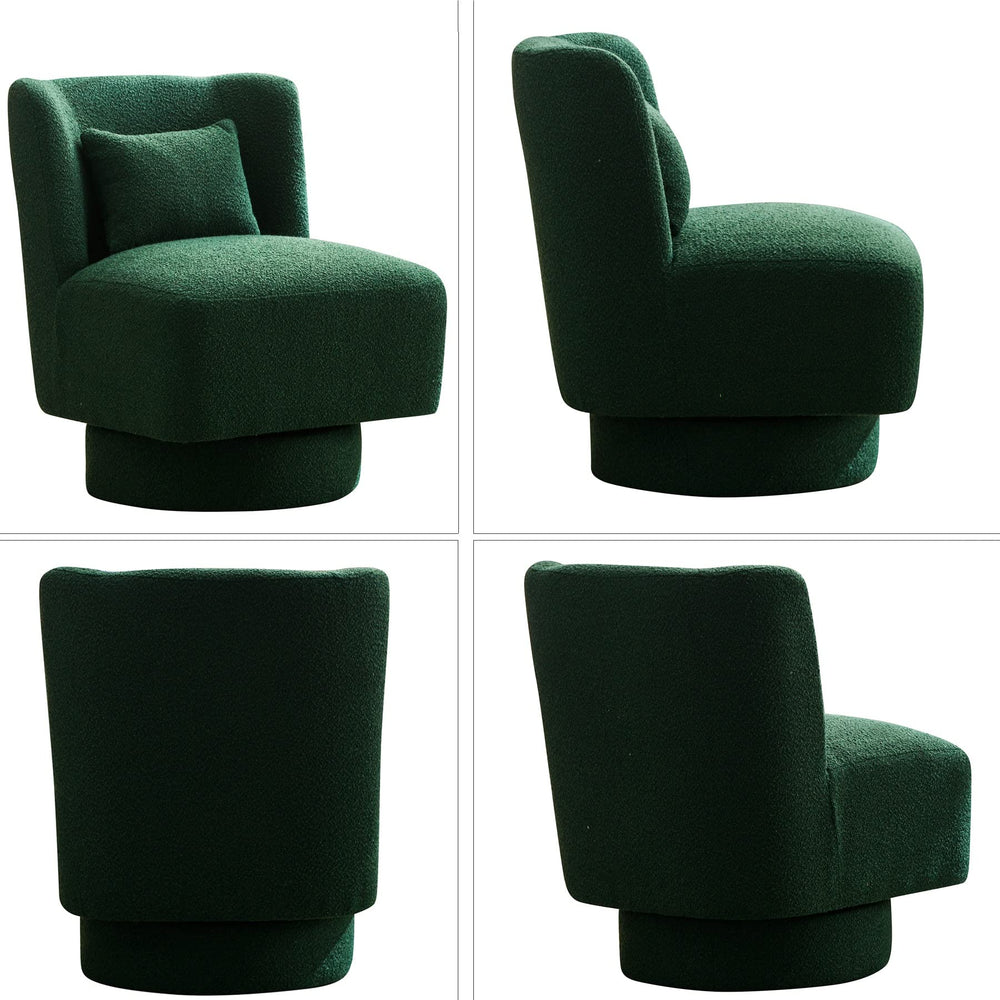 Upholstered Accent Swivel Barrel Chair - From Where - 