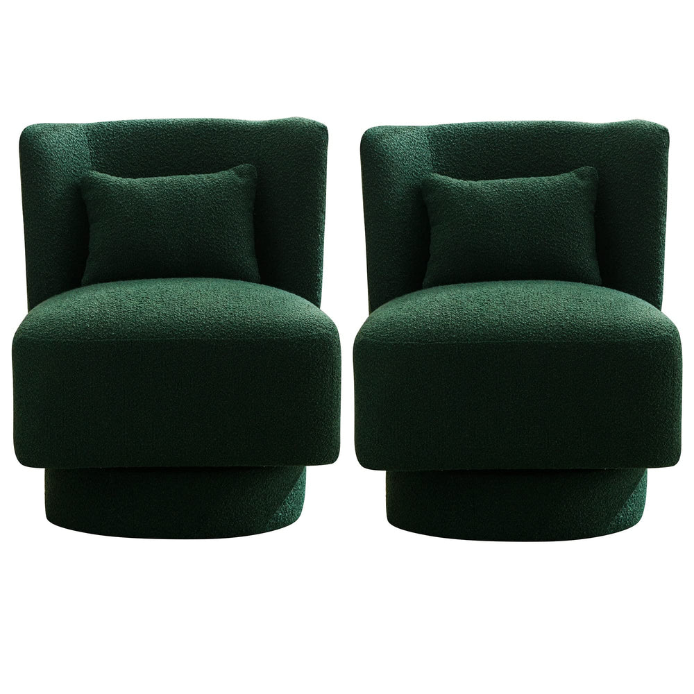 Upholstered Accent Swivel Barrel Chair - From Where - 