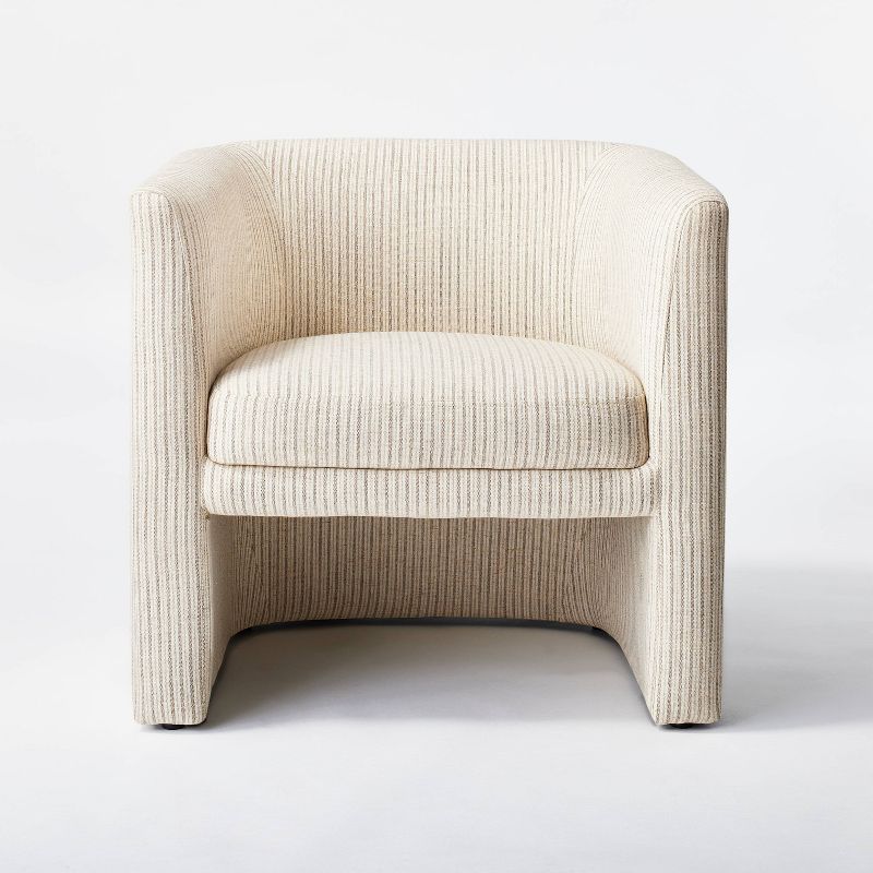 Upholstered Barrel Accent Chair - From Where - 