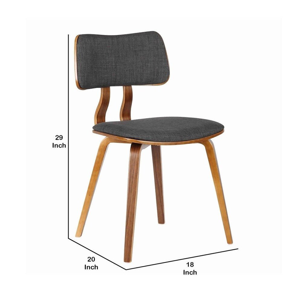 Upholstered Curved Back Chair - From Where - 