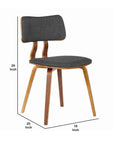 Upholstered Curved Back Chair - From Where - 