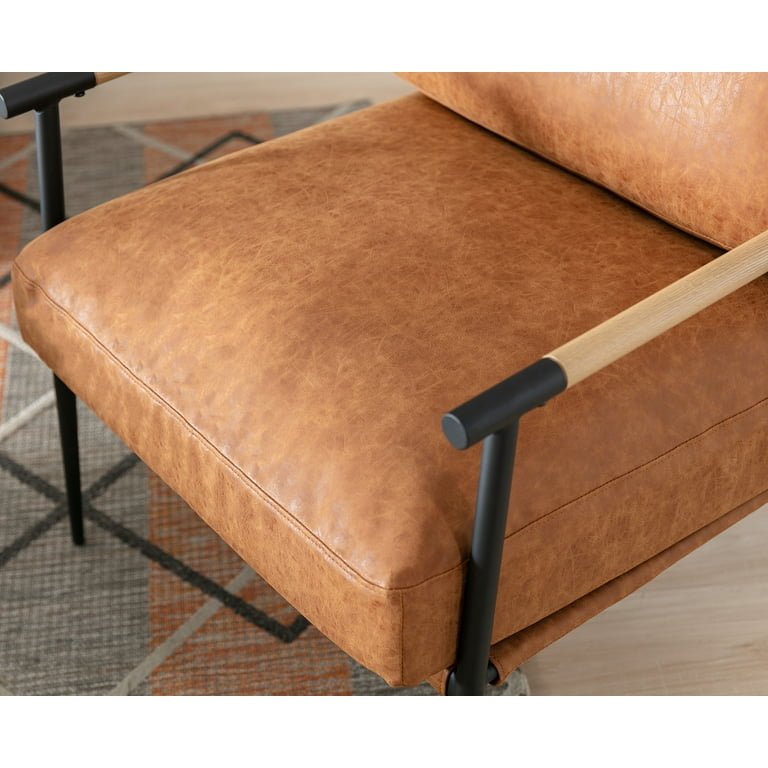 Upholstered Reading Armchair with Metal Legs - From Where - 