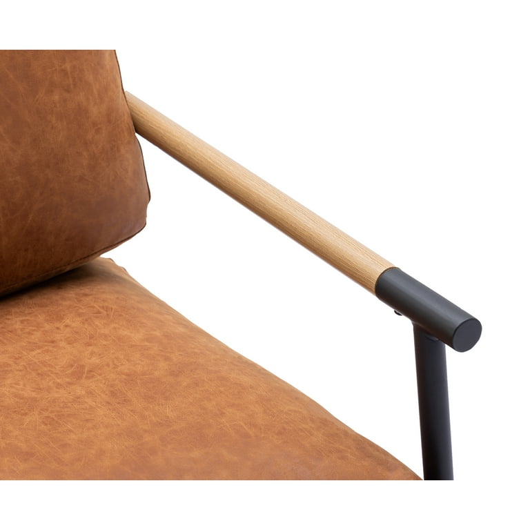 Upholstered Reading Armchair with Metal Legs - From Where - 