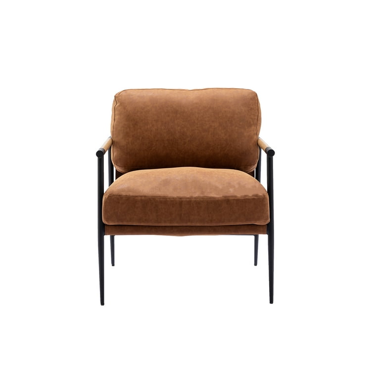Upholstered Reading Armchair with Metal Legs - From Where - 