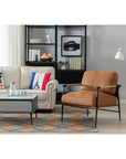Upholstered Reading Armchair with Metal Legs - From Where - 