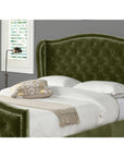 Upholstered Shelter Wingback Panel Bed - From Where - 