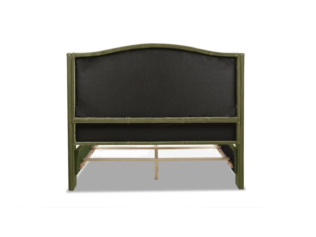 Upholstered Shelter Wingback Panel Bed - From Where - 