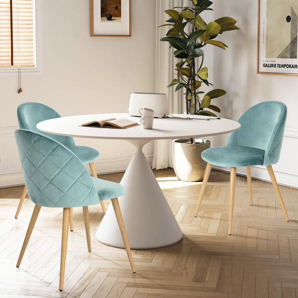 Upholstered Velvet Dining Chairs (Set of 4) - From Where - 