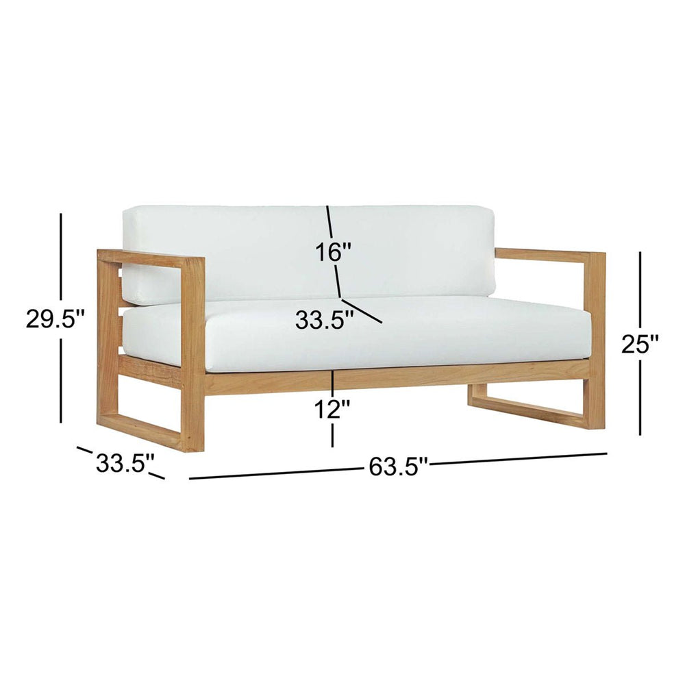 Upland Outdoor Patio Teak Sofa - From Where - 